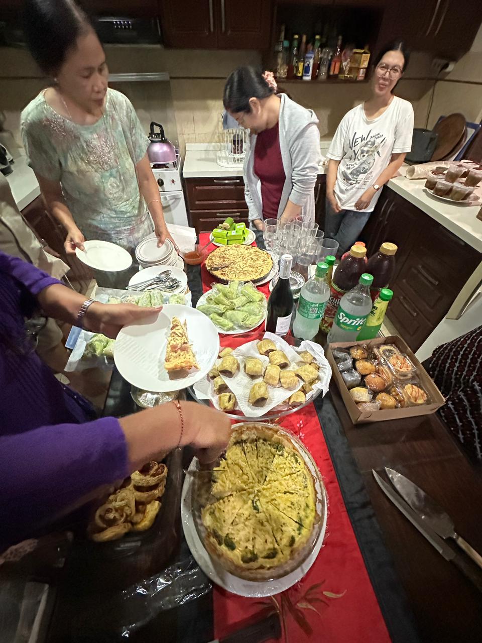 christmas party serving the food at the kitchen 2025