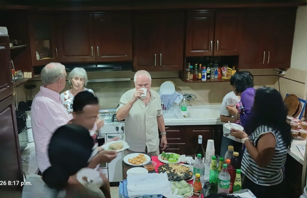 christmas party sharing the food at the kitchen 2025