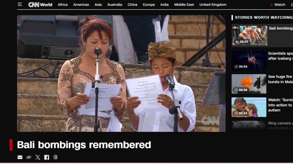gwk bali bomb memorial the reading of the names 2012